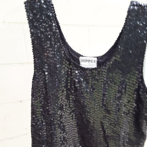 HUGE SALE Beautiful Shimmer Sequin top Sz M - Picture 6 of 9